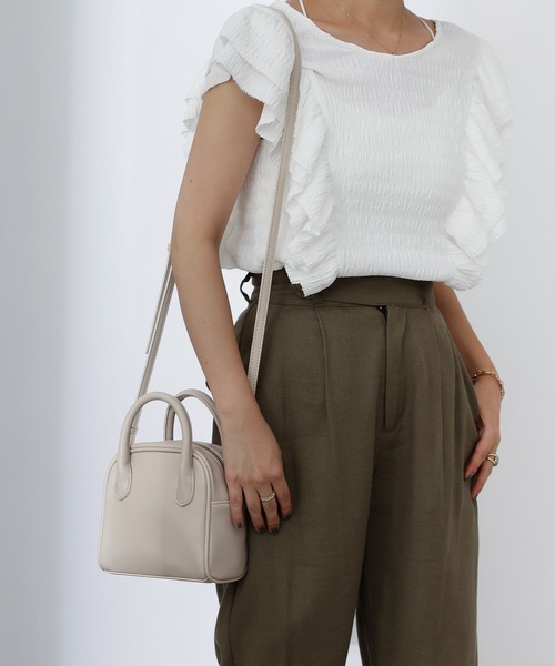 COLONY 2139（コロニートゥーワンスリーナイン）の「スクエアミニボストンバッグ/ショルダーバッグ（ボストンバッグ・レディース・ブラック/アイボリー/レオパード/ゼブラ・FREE）」の22枚目の写真