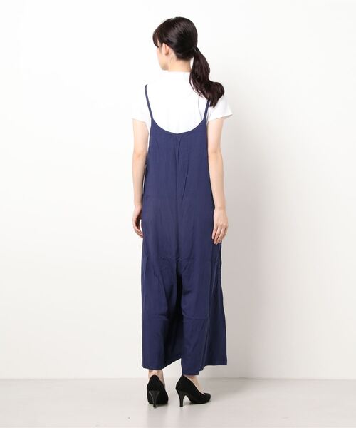lakkanoir(ラッカノア)の「スカートライクサロペット(サロペット/オーバーオール・レディース・ネイビー/ベージュ・M/S/L/XL)」の12枚目の写真