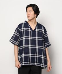 MANASTASH | MANASTASH/マナスタッシュ　LINEN CHECK PULLOVER SS SHIRTS　リネンチェックプルオーバーショートスリーブシャツ(シャツ/ブラウス)