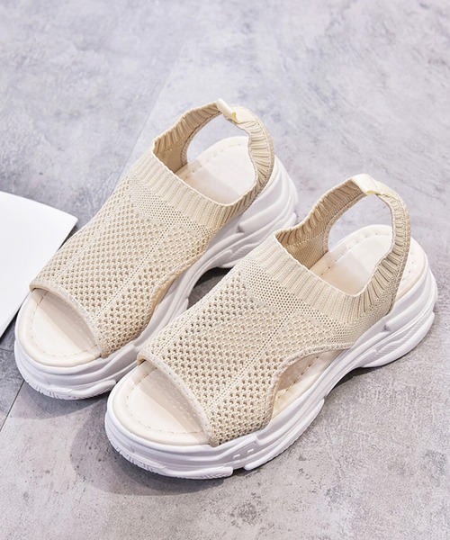 Lace Ladies（レースレディース）の「メッシュ厚底スポーツサンダル（サンダル・レディース・ベージュ/ホワイト/ブラック/ブラック系2・22.5/25/23/24.5/23.5/24）」の17枚目の写真