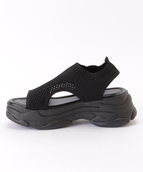 CHEAP MONDAY メッシュ　厚底サンダル　38　黒 RG121 セール】メッシュ厚底スポーツサンダル（サンダル）｜Lace