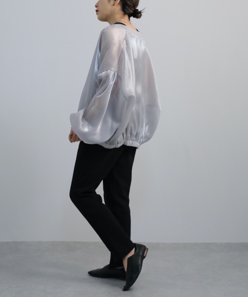 ap retro（アプレトロ）の「シャイニーシアーブルゾン（ブルゾン・レディース・ブラック/グレー/アイボリー/ネイビー・FREE）」の20枚目の写真