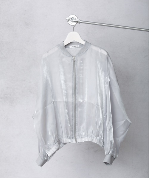 ap retro（アプレトロ）の「シャイニーシアーブルゾン（ブルゾン・レディース・ブラック/グレー/アイボリー/ネイビー・FREE）」の12枚目の写真