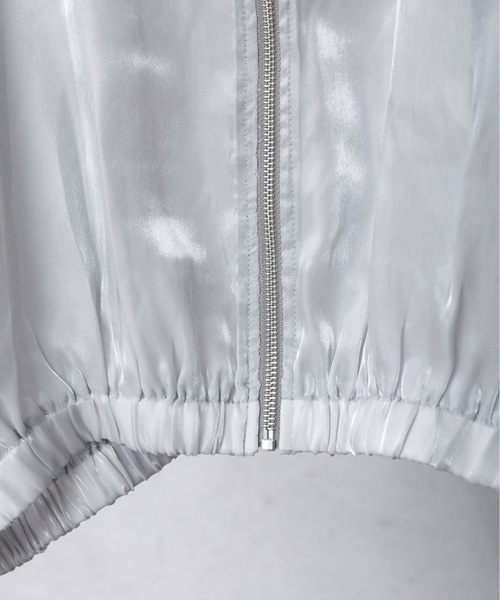 ap retro（アプレトロ）の「シャイニーシアーブルゾン（ブルゾン・レディース・ブラック/グレー/アイボリー/ネイビー・FREE）」の9枚目の写真