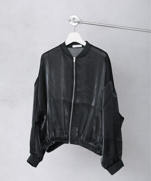 ap retro（アプレトロ）の「シャイニーシアーブルゾン（ブルゾン・レディース・ブラック/グレー/アイボリー/ネイビー・FREE）」の8枚目の写真