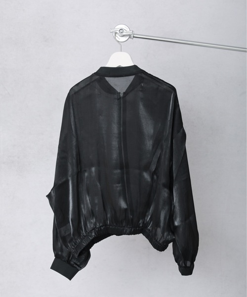 ap retro（アプレトロ）の「シャイニーシアーブルゾン（ブルゾン・レディース・ブラック/グレー/アイボリー/ネイビー・FREE）」の6枚目の写真