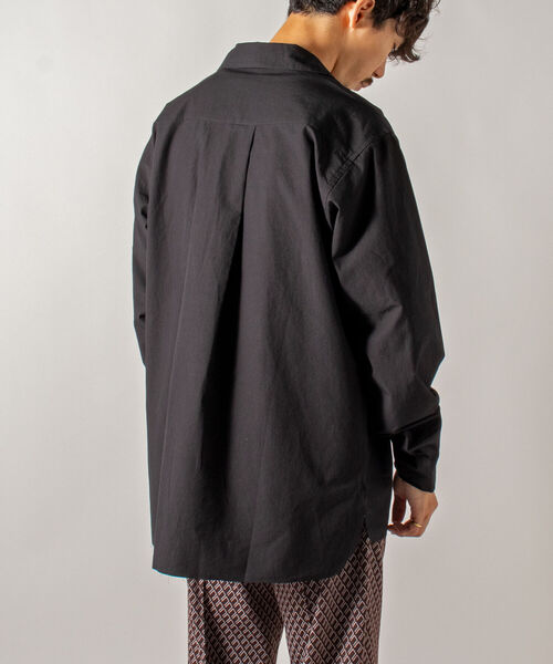 GLOSTER（グロスター）の「【GLOSTER/グロスター】オーガニックコットン スキッパーシャツ（シャツ/ブラウス・メンズ・ホワイト/ブラック/サックスブルー・MEDIUM/LARGE）」の8枚目の写真