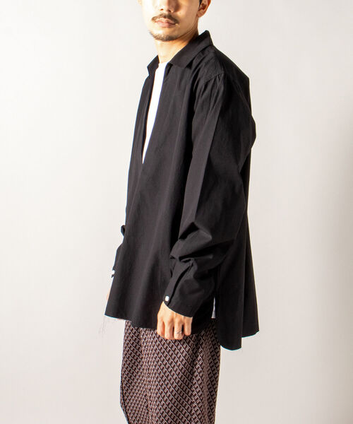 GLOSTER（グロスター）の「【GLOSTER/グロスター】オーガニックコットン スキッパーシャツ（シャツ/ブラウス・メンズ・ホワイト/ブラック/サックスブルー・MEDIUM/LARGE）」の17枚目の写真