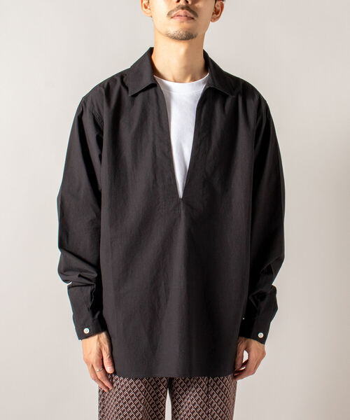 GLOSTER（グロスター）の「【GLOSTER/グロスター】オーガニックコットン スキッパーシャツ（シャツ/ブラウス・メンズ・ホワイト/ブラック/サックスブルー・MEDIUM/LARGE）」の19枚目の写真