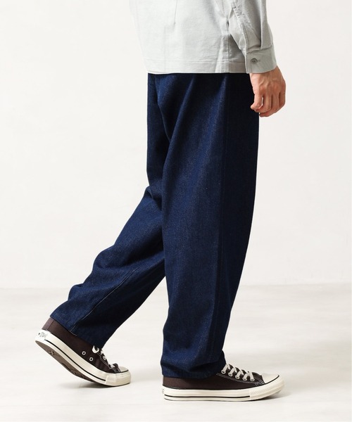 417 EDIFICE（フォーワンセブンエディフィス）の「◆ワイドテーパード バルーンデニムパンツ（デニムパンツ・メンズ・ブラック/ナチュラル/ネイビー/サックスブルー・SMALL/MEDIUM/LARGE）」の3枚目の写真