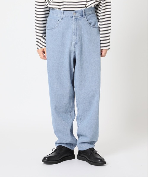 417 EDIFICE（フォーワンセブンエディフィス）の「◆ワイドテーパード バルーンデニムパンツ（デニムパンツ・メンズ・ブラック/ナチュラル/ネイビー/サックスブルー・SMALL/MEDIUM/LARGE）」の10枚目の写真