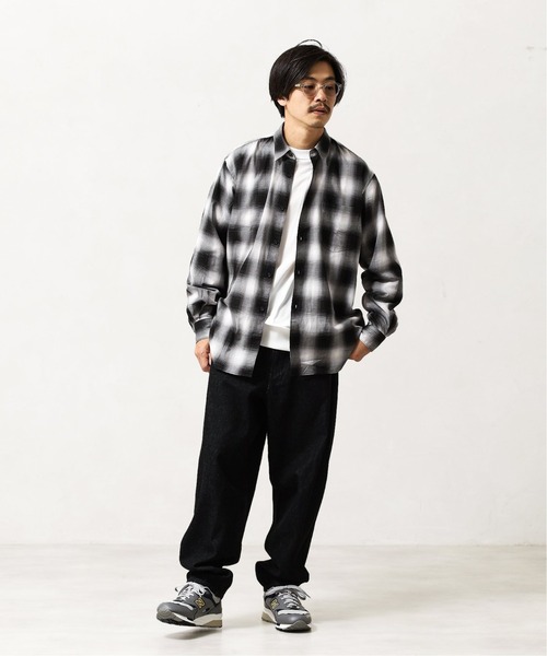 417 EDIFICE（フォーワンセブンエディフィス）の「◆ワイドテーパード バルーンデニムパンツ（デニムパンツ・メンズ・ブラック/ナチュラル/ネイビー/サックスブルー・SMALL/MEDIUM/LARGE）」の12枚目の写真