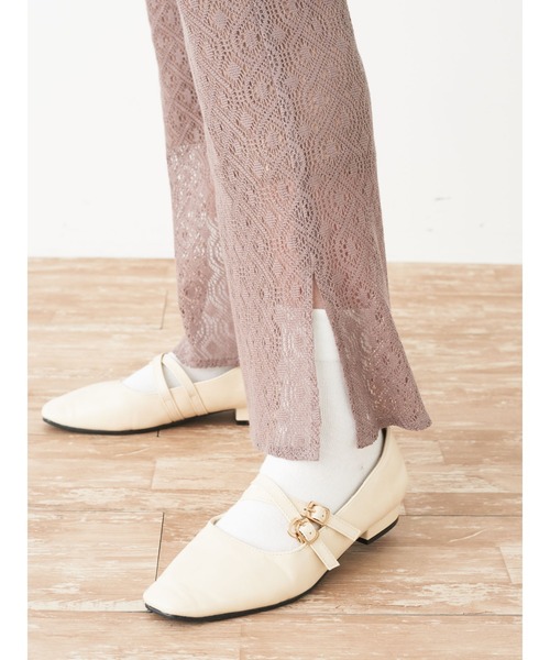 SLURR（スラ―）の「【大きいサイズ】レースパンツ（その他パンツ・レディース・ライトベージュ/モカ・L）」の7枚目の写真