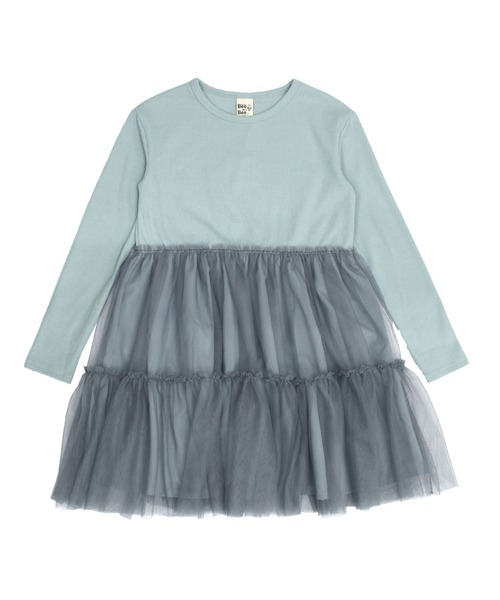 Bee des Bee（ビーデスビー）の「チュール切替えワンピ（ワンピース・キッズ・ブラック/グレー/アイボリー・100cm/140cm/110cm/130cm/120cm/150cm）」の17枚目の写真