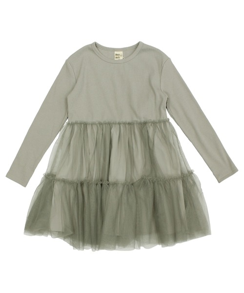 Bee des Bee（ビーデスビー）の「チュール切替えワンピ（ワンピース・キッズ・ブラック/グレー/アイボリー・100cm/140cm/110cm/130cm/120cm/150cm）」の22枚目の写真