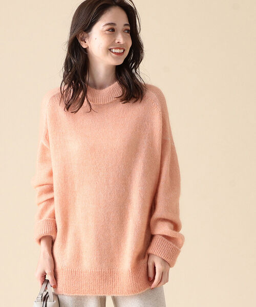 Demi-Luxe BEAMS（デミルクス ビームス）の「Demi-Luxe BEAMS / モヘヤ混 モックネック ニット（ニット/セーター・レディース・チャコールグレー/ピンク/ブルー・ONE SIZE）」の17枚目の写真