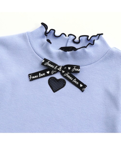 JENNI love（ジェニィラブ）の「ハートあきロゴリボンテレコトップス（Tシャツ/カットソー・キッズ・ブラック/サックスブルー/ピンク・130cm/140cm/150cm/160cm）」の17枚目の写真