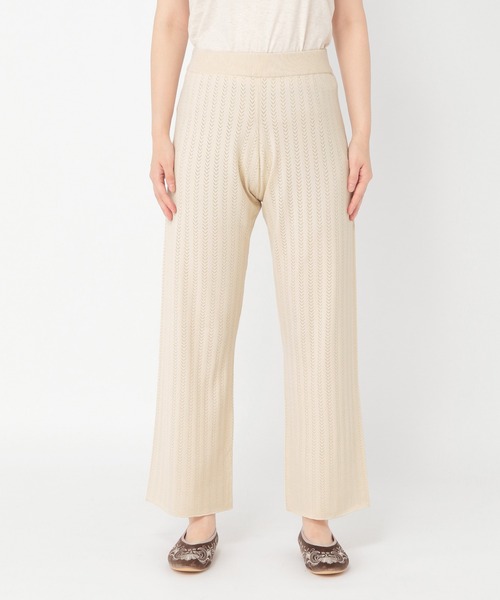 studio CLIP（スタディオクリップ）の「14ゲージ柄編みインナーパンツ（その他パンツ・レディース・ブラック/アイボリー・LARGE/MEDIUM）」の7枚目の写真