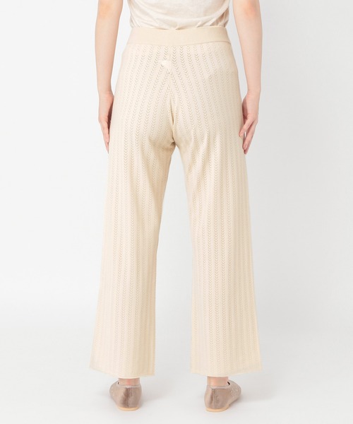 studio CLIP（スタディオクリップ）の「14ゲージ柄編みインナーパンツ（その他パンツ・レディース・ブラック/アイボリー・LARGE/MEDIUM）」の3枚目の写真