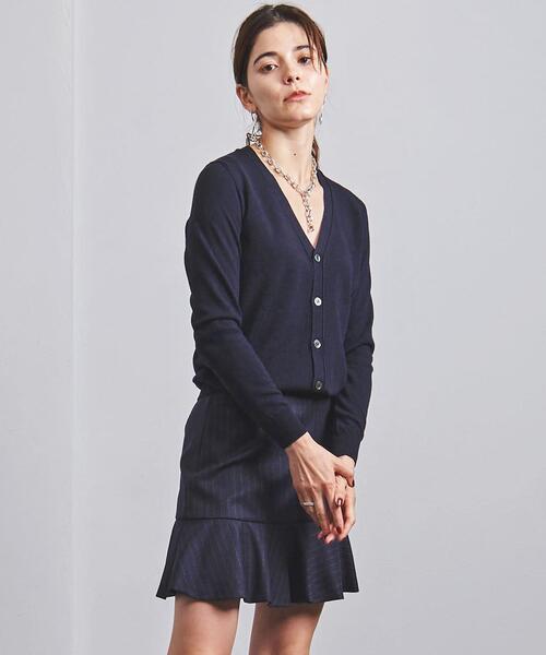 SLOANE（スローン）の「＜SLOANE（スローン）＞14G Vネック カーディガン（カーディガン/ボレロ・レディース・ネイビー/グレー/レッド・1）」の3枚目の写真