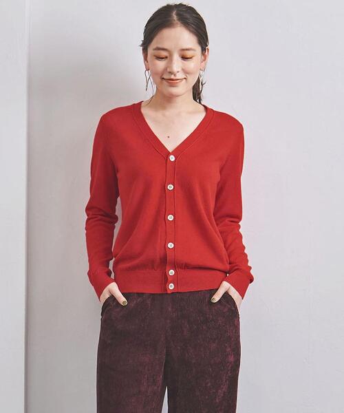 SLOANE スローン カーディガン Vネックカーディガン ブラック コットン