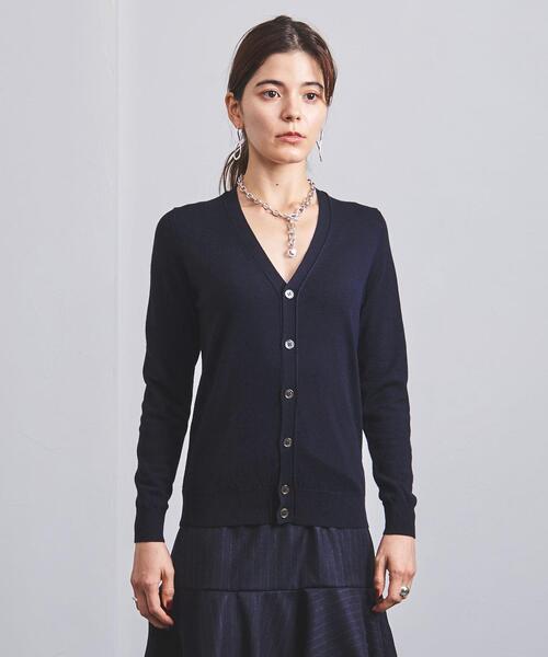 SLOANE（スローン）の「＜SLOANE（スローン）＞14G Vネック カーディガン（カーディガン/ボレロ・レディース・ネイビー/グレー/レッド・1）」の15枚目の写真