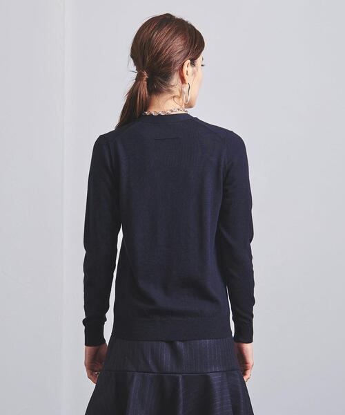 SLOANE（スローン）の「＜SLOANE（スローン）＞14G Vネック カーディガン（カーディガン/ボレロ・レディース・ネイビー/グレー/レッド・1）」の8枚目の写真