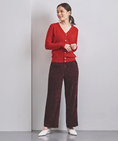 SLOANE（スローン）の「＜SLOANE（スローン）＞14G Vネック カーディガン（カーディガン/ボレロ・レディース・ネイビー/グレー/レッド・1）」の4枚目の写真