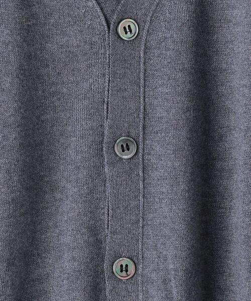 SLOANE（スローン）の「＜SLOANE（スローン）＞14G Vネック カーディガン（カーディガン/ボレロ・レディース・ネイビー/グレー/レッド・1）」の5枚目の写真