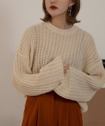 Amiur | waffle loose knit(ニット/セーター)
