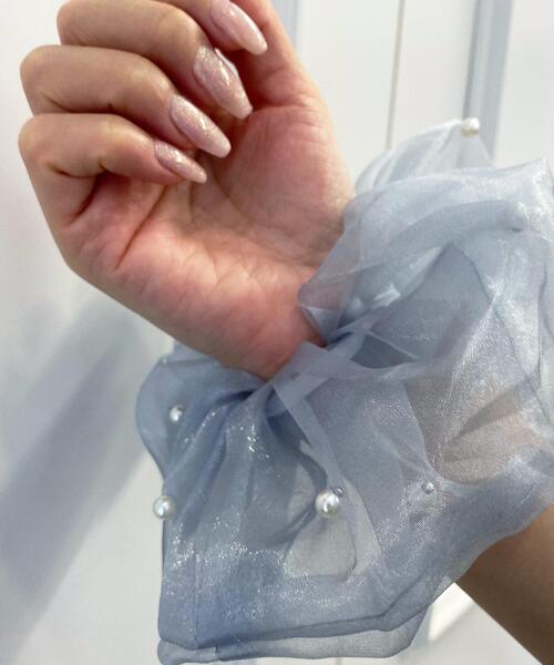 INGNI（イング）の「オーガンジーシュシュ（シュシュ・レディース・ブラック/グレー/ピンク/アイボリー・ONE SIZE）」の8枚目の写真