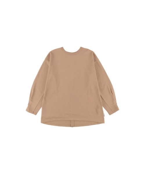 ALEXIA STAM（アリシアスタン）の「Back Zip Long Sleeve Tee/バックジップロングスリーブティー（Tシャツ/カットソー・レディース・チャコールグレー/モカ/グレイッシュベージュ・FREE）」の5枚目の写真