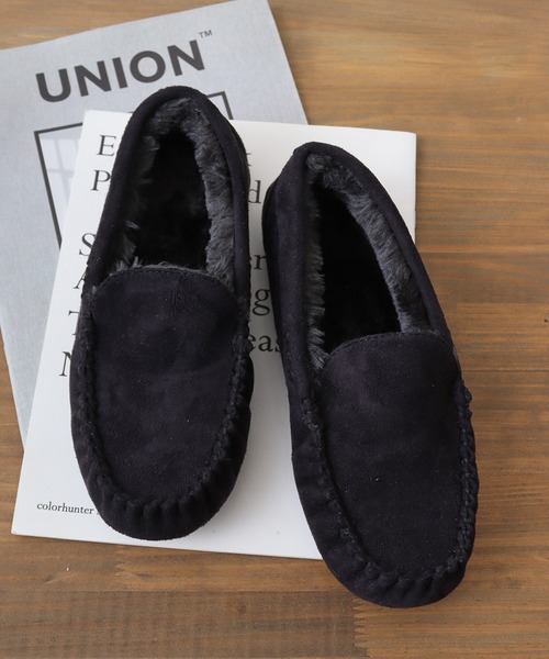 LibertyDoll（リバティードール）の「LibertyDoll フラットモカシンレースボアスリッポンシューズ（モカシン/デッキシューズ・レディース・ライトグレー/ダークブラウン/ブラック/ダークグレー/ベージュ/ネイビー/キャメル・S/LL/M/L）」の2枚目の写真