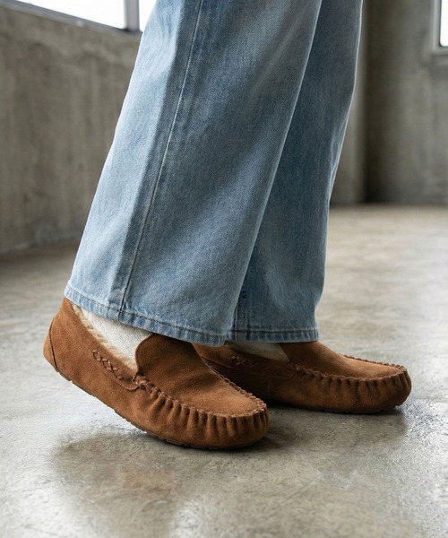 LibertyDoll（リバティードール）の「LibertyDoll フラットモカシンレースボアスリッポンシューズ（モカシン/デッキシューズ・レディース・ライトグレー/ダークブラウン/ブラック/ダークグレー/ベージュ/ネイビー/キャメル・S/LL/M/L）」の11枚目の写真