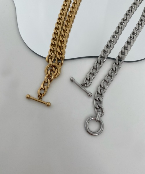 muku（ムク）の「2wayマントルチェーンネックレス / サージカルステンレス（ネックレス・レディース・ゴールド/シルバー・FREE）」の3枚目の写真