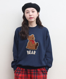 CHILD WOMAN | BEARさがら刺繍 スウェットプルオーバー(スウェット)