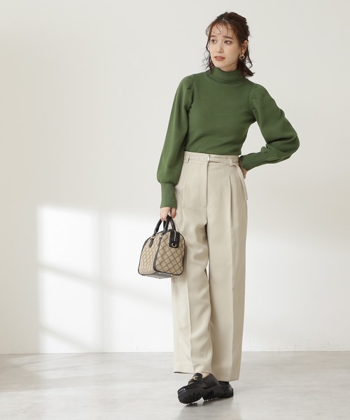 N.(N. Natural Beauty Basic)(エヌエヌナチュラルビューティーベーシック)の「【S Size Line】◆イージーケアベルト付ワイドパンツ(その他パンツ・レディース・ブルー/モカ/ナチュラル・SMALL/MEDIUM)」の10枚目の写真