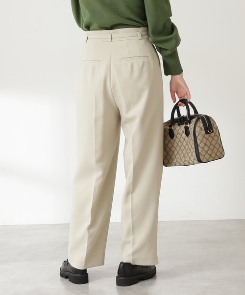 N.(N. Natural Beauty Basic)(エヌエヌナチュラルビューティーベーシック)の「【S Size Line】◆イージーケアベルト付ワイドパンツ(その他パンツ・レディース・ブルー/モカ/ナチュラル・SMALL/MEDIUM)」の15枚目の写真