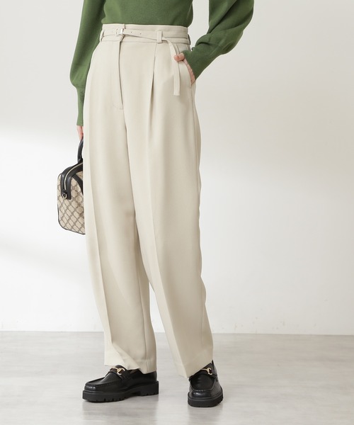 N.(N. Natural Beauty Basic)(エヌエヌナチュラルビューティーベーシック)の「【S Size Line】◆イージーケアベルト付ワイドパンツ(その他パンツ・レディース・ブルー/モカ/ナチュラル・SMALL/MEDIUM)」の8枚目の写真