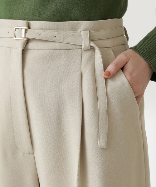 N.(N. Natural Beauty Basic)(エヌエヌナチュラルビューティーベーシック)の「【S Size Line】◆イージーケアベルト付ワイドパンツ(その他パンツ・レディース・ブルー/モカ/ナチュラル・SMALL/MEDIUM)」の16枚目の写真