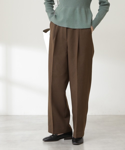 N.(N. Natural Beauty Basic)(エヌエヌナチュラルビューティーベーシック)の「【S Size Line】◆イージーケアベルト付ワイドパンツ(その他パンツ・レディース・ブルー/モカ/ナチュラル・SMALL/MEDIUM)」の4枚目の写真