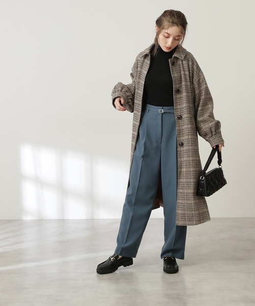 N.(N. Natural Beauty Basic)(エヌエヌナチュラルビューティーベーシック)の「【S Size Line】◆イージーケアベルト付ワイドパンツ(その他パンツ・レディース・ブルー/モカ/ナチュラル・SMALL/MEDIUM)」の21枚目の写真