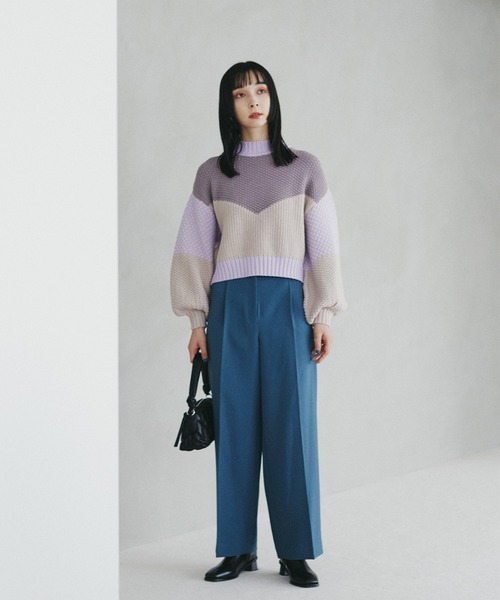 N.(N. Natural Beauty Basic)(エヌエヌナチュラルビューティーベーシック)の「【S Size Line】◆イージーケアベルト付ワイドパンツ(その他パンツ・レディース・ブルー/モカ/ナチュラル・SMALL/MEDIUM)」の19枚目の写真