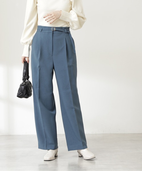 N.(N. Natural Beauty Basic)(エヌエヌナチュラルビューティーベーシック)の「【S Size Line】◆イージーケアベルト付ワイドパンツ(その他パンツ・レディース・ブルー/モカ/ナチュラル・SMALL/MEDIUM)」の18枚目の写真