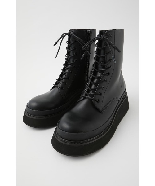 MOUSSY(マウジー)の「PLATFORM LACE UP ブーツ(ブーツ・レディース・バーガンディー/ブラック・SMALL/LARGE/MEDIUM)」の12枚目の写真
