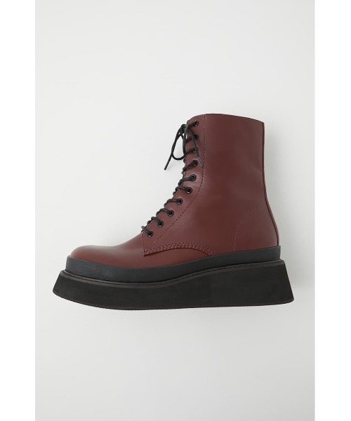 MOUSSY(マウジー)の「PLATFORM LACE UP ブーツ(ブーツ・レディース・バーガンディー/ブラック・SMALL/LARGE/MEDIUM)」の19枚目の写真
