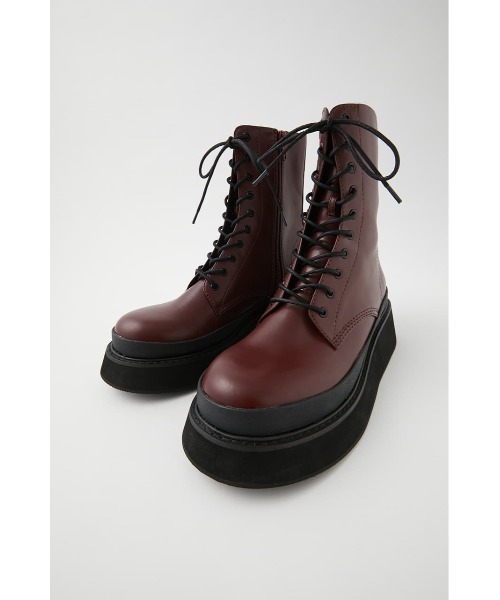 MOUSSY(マウジー)の「PLATFORM LACE UP ブーツ(ブーツ・レディース・バーガンディー/ブラック・SMALL/LARGE/MEDIUM)」の20枚目の写真