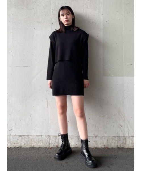 MOUSSY(マウジー)の「PLATFORM LACE UP ブーツ(ブーツ・レディース・バーガンディー/ブラック・SMALL/LARGE/MEDIUM)」の5枚目の写真