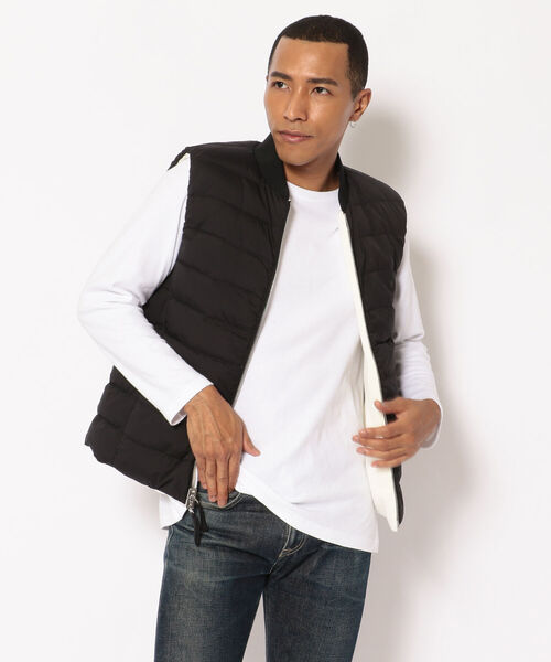 giab's ARCHIVIO リバーシブルストレッチフリースダウンベスト giab's ARCHIVIO リバーシブルストレッチフリースダウンベスト giab's