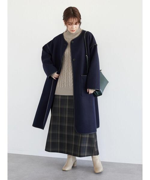 Sugar spoon（シュガースプーン）の「・SUGAR SPOON チェックセミフレアスカート＊（スカート・レディース・ブラック/ブラウン・FREE）」の8枚目の写真